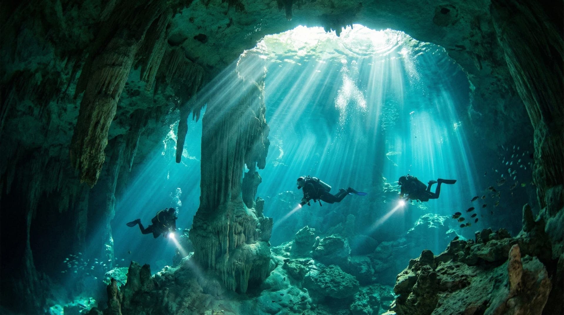 Private scuba instructor adjusting gear